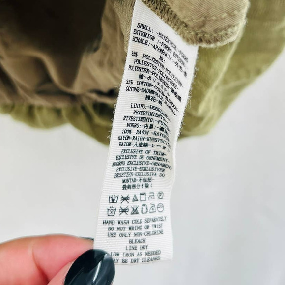 FREE PEOPLE Wandering Skies Green Top size medium bohemian prairie spring - Picture 9 of 12